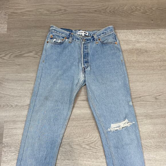 Re/Done Levi's High Rise Slim Straight Leg Jeans Women's 24 - Picture 2 of 13